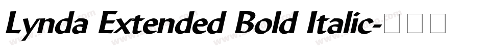Lynda Extended Bold Italic字体转换